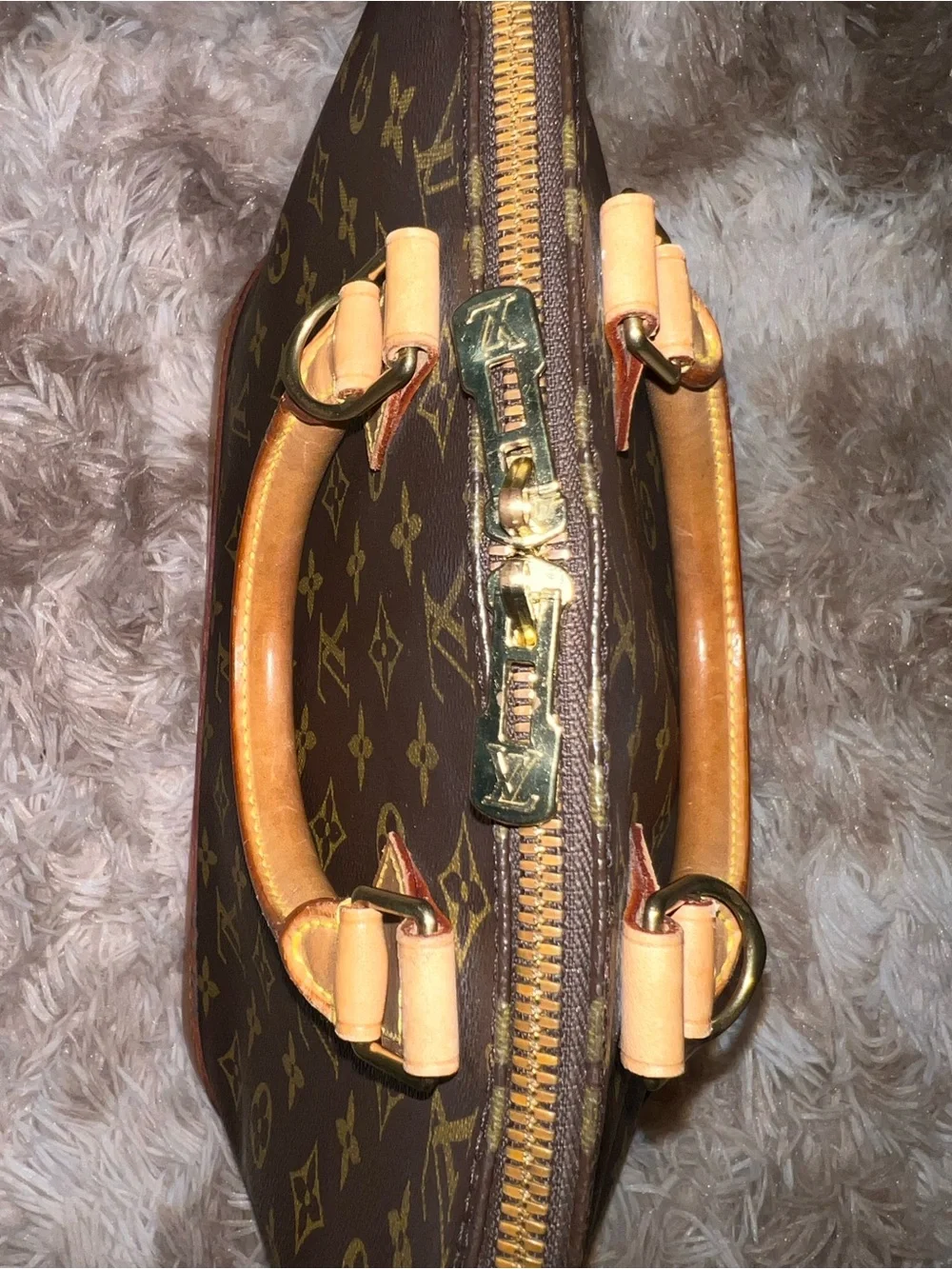 Louis Vuitton Monogram Canvas Satchel with Vachetta Trim